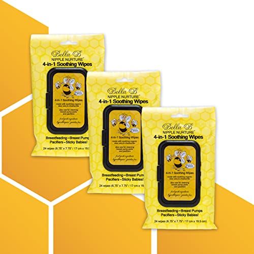 BELLA B Nipple Nurture 3 Piece Breast Wipes Baby Wipe Bundle Breast Pump Cleaning Wipes Supplies Nursing Breastmilk Wipes 0 belly baby and beyond