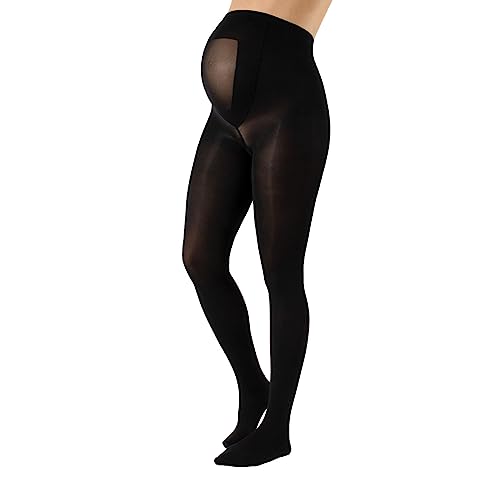 CALZITALY Opaque Maternity Pantyhose Pregnancy Tights for Women 100 DEN Italian Hosiery 0 belly baby and beyond