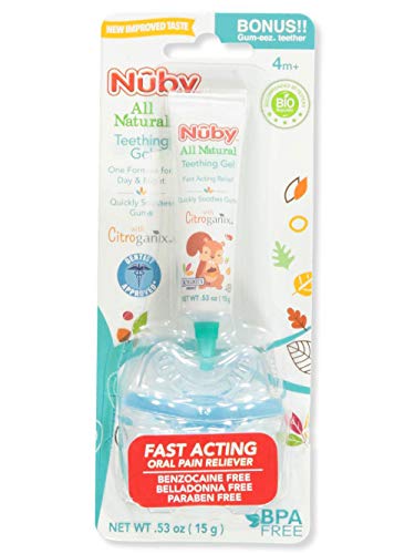 Dr Talbots Naturally Inspired Soothing Gel for Sore Gums with Bonus Gum EEZ Teether Combo Benzocaine Free Belladonna Free one color 053 Fluid Ounce 0 belly baby and beyond