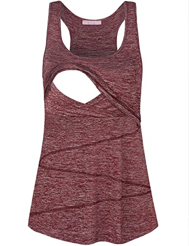 Joymom Maternity Summer Cool Sleeveless Nursing Tank Tops Breastfeeding Shirts 0 belly baby and beyond