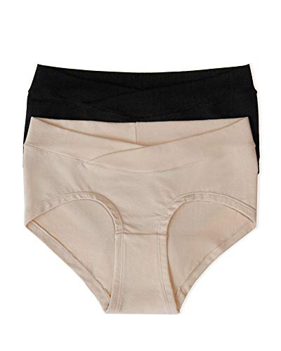 Kindred Bravely Bamboo Maternity Hipster Panties 2 Pack Maternity Underwear Under The Bump 0 belly baby and beyond