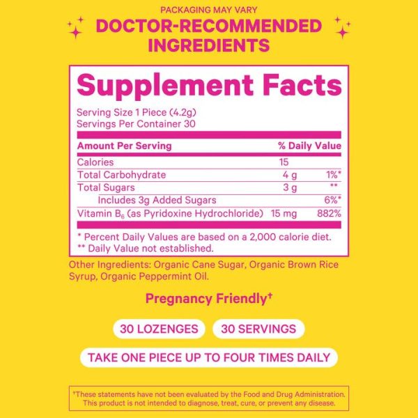 Pink Stork Organic Peppermint Sweets Peppermint Candy with Vitamin B6 for Occasional Motion Sickness or Morning Sickness Pregnancy Must Haves 30 Wrapped Lozenge Drops 0 2 belly baby and beyond