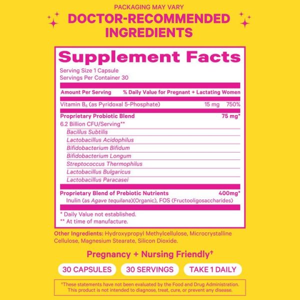 Pink Stork Prenatal Probiotics for Women Vitamin Supplement to Help Support Occasional Pregnancy Morning Sickness Digestion and Gut Health 30 Capsules 1 Month Supply 0 2 belly baby and beyond