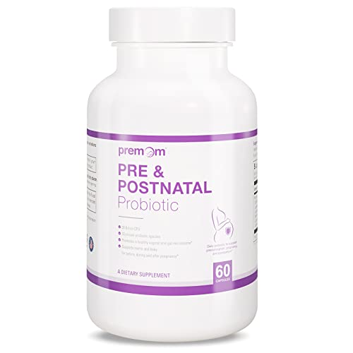Premom Probiotics for Women 10 Optimal Strains 25 Billion CFU Probiotics Capsule for Digestive Health Prenatal Daily Supplement Supports a Healthy Gut 0 belly baby and beyond