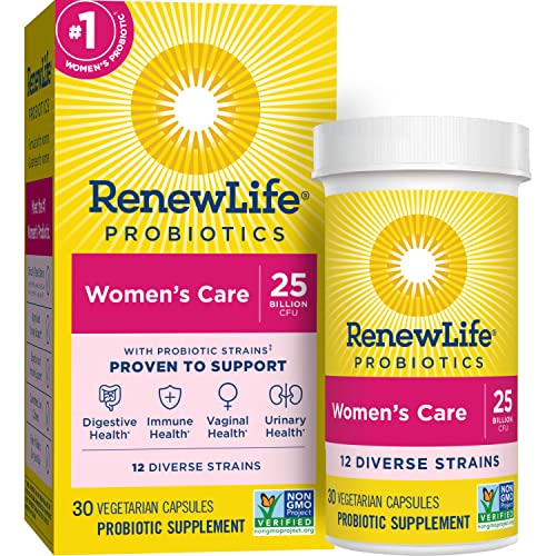 Renew Life Probiotics for Women 25 Billion CFU Guaranteed Probiotic Supplement for Digestive Vaginal Immune Health Shelf Stable Soy Dairy Gluten Free 30 Capsules 0 belly baby and beyond