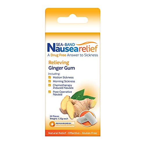 Sea Band Anti Nausea Ginger Gum For Motion Pregnancy Morning Sickness 24 Count 0 belly baby and beyond