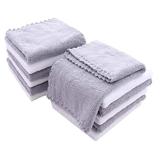 12 Pack Baby Washcloths Extra Absorbent and Soft Wash Clothes for Newborns Infants and Toddlers Suitable for Baby Skin and New Born Microfiber Coral Fleece 12x12 Inches 0 belly baby and beyond