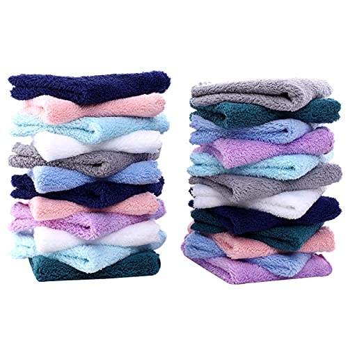 24 Pack Baby Washcloths Ultra Soft Absorbent Wash Cloths for Baby and Newborn Gentle on Sensitive Skin for Face and Body 8 by 8 Multicolor 0 belly baby and beyond