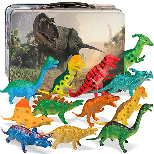 3 Bees Me Fun Dinosaur Toys for Kids 3 5 5 7 8 12 12 Large Dino Toy Figures with Storage Box Case 6 inch Dinosaurs Dinosaur Toys for Boys Girls Toddlers for Imaginative Play 0 belly baby and beyond