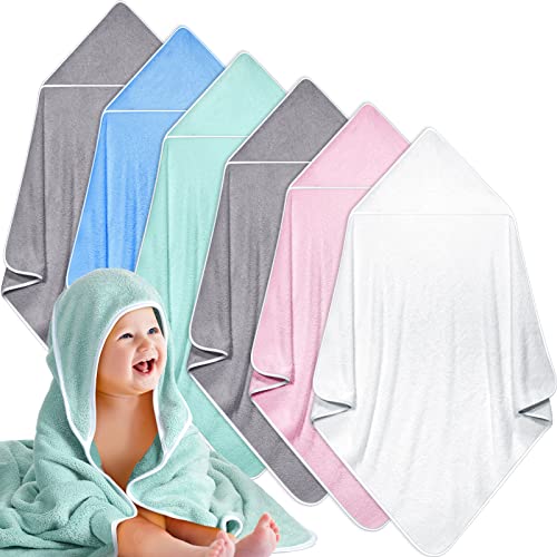 6 Pack Baby Bath Towel Soft Coral Fleece Absorbent Newborn Hooded Towel for Kids 30 x 30 Inch Hooded Baby Toddler Bath Blanket Towel for Babies Toddler Infant Shower Gift Supplies Multicolor 0 belly baby and beyond
