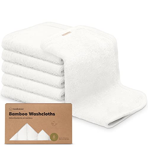 6 Pack Organic Baby Washcloths Soft Bamboo Washcloth Baby Wash Cloths Baby Wash Cloth for Newborn Kids Baby Towels Baby Bath Essentials Face Towel Face Cloths for Washing Face White 0 belly baby and beyond