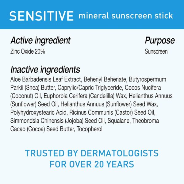 BLUE LIZARD Sensitive Mineral Sunscreen Stick