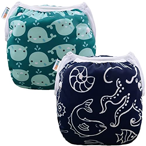 ALVABABY Swim Diapers 2pcs Baby Toddler Snap One Size Reusable Adjustable Baby Shower Gifts Baby Boy SW18 21 0 belly baby and beyond