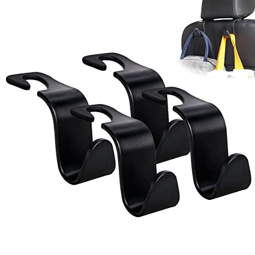 Amooca Car Seat Headrest Hook 4 Pack Hanger Storage Organizer Universal for Handbag Purse Coat fit Universal Vehicle Car Black S Type 0 belly baby and beyond
