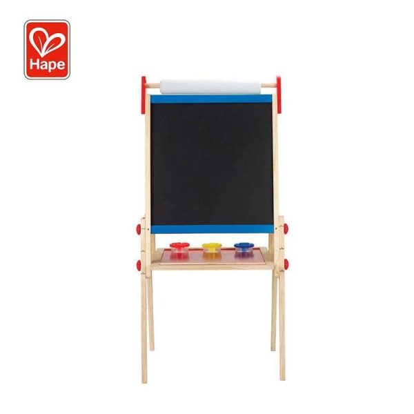Award Winning Hape All in One Wooden Kids Art Easel with Paper Roll and Accessories Cream L 189 W 159 H 418 inch 0 1 belly baby and beyond