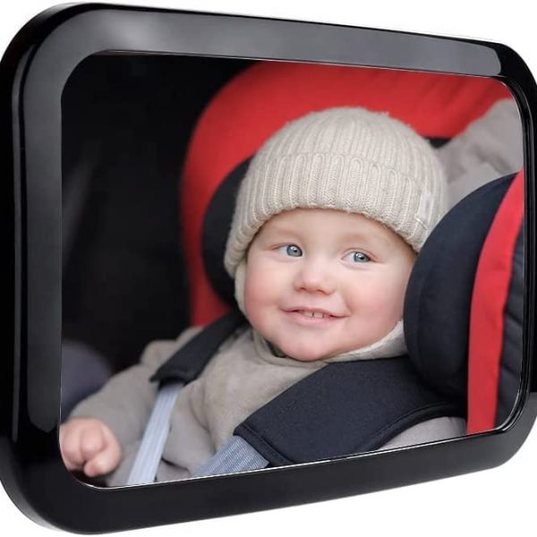 Baby Car Mirror Safety Car Seat Mirror for Rear Facing Infant with Wide Crystal Clear View Shatterproof Fully Assembled Crash Tested and Certified 0 belly baby and beyond