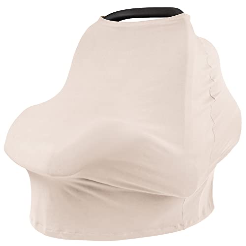Baby Car Seat Covers Multi use Carseat Canopy for Babies Stretchy Infant Carseat Cover Boy Shower Gifts for Unisex Boys and GirlsBeige 0 belly baby and beyond