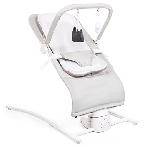 Baby Delight Alpine Wave Deluxe Portable Bouncer Automated Motion Baby Bouncer Infants 0 6 Months Driftwood Grey 0 belly baby and beyond