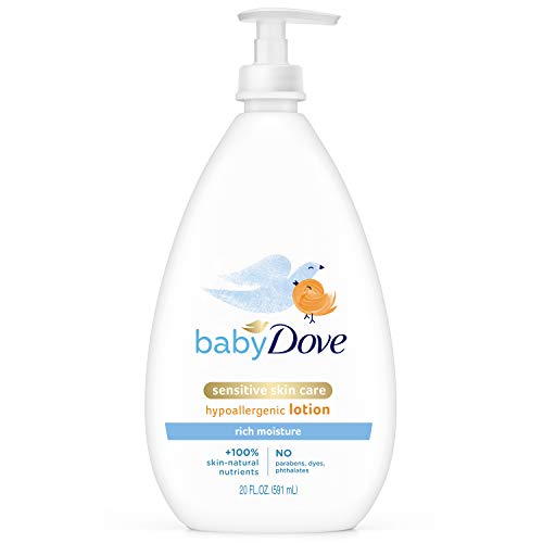 Baby Dove Sensitive Skin Care Body Lotion For Delicate Baby Skin Rich Moisture With 24 Hour Moisturizer 20 fl oz Package May Vary 0 belly baby and beyond
