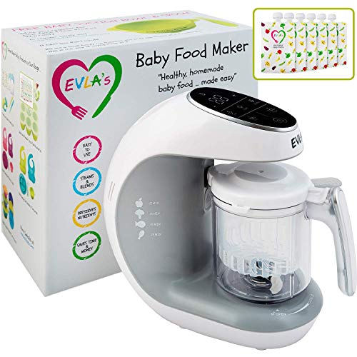 Baby Food Maker Food Processor Blender Grinder Steamer Cooks Blends HealthyHomemade Food in Minutes Self Cleans Touch Screen Control 6 Reusable Pouches 0 belly baby and beyond
