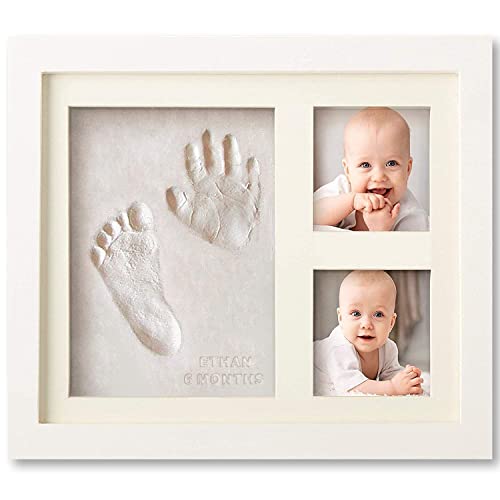 Baby Handprint and Footprint Makers Kit Keepsake Frame for Newborn Boys Girls Baby Girl Gifts Baby Boy Gifts New Mom Baby Shower Gifts Baby Milestone Picture Frames Baby Registry Nursery Decor 0 belly baby and beyond