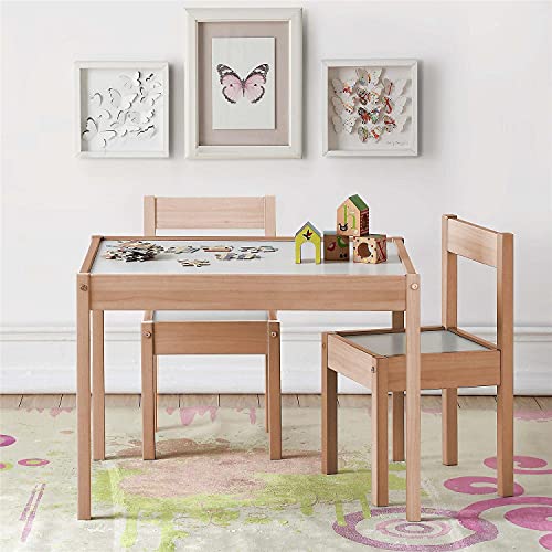 Baby Relax Hunter 3 Piece Kiddy Table Chair NaturalWhite Table Set 0 belly baby and beyond
