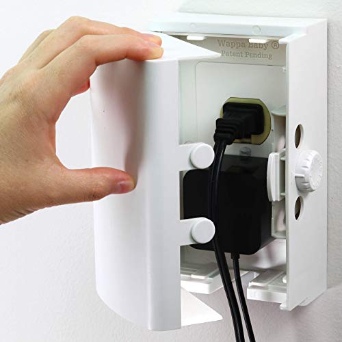 Baby Safety Outlet Cover BOX Patent Pending Double Lock for Much Better Toddler Proofing Easier Operation Simple 3 Step Install with Included Screws Provides Extra Space Inside for PlugsAdapters 0 belly baby and beyond