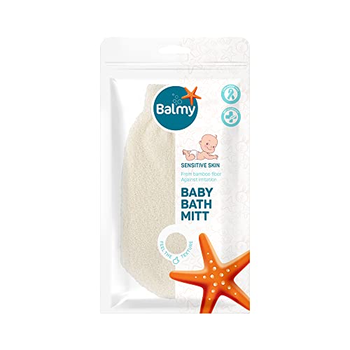 Balmy Antiallergic Bamboo Baby Bath Mitt Premium Quality Baby Mitt for Bath 01499 0 0 belly baby and beyond
