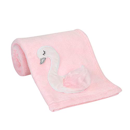 Bedtime Originals Blossom PinkWhite Swan Coral Fleece Baby Blanket 0 belly baby and beyond