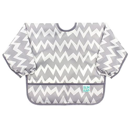 Bumkins Sleeved Bib Baby Bib Toddler Bib Smock Waterproof Fabric Fits Ages 6 24 Months 0 2 belly baby and beyond
