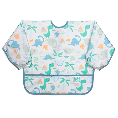 Bumkins Sleeved Bib Baby Bib Toddler Bib Smock Waterproof Fabric Fits Ages 6 24 Months 0 belly baby and beyond