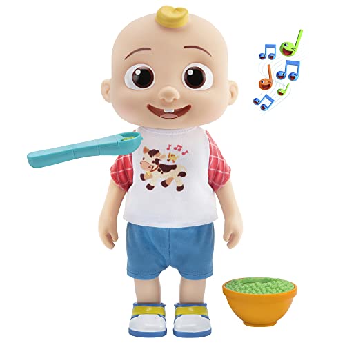CoComelon Deluxe Interactive JJ Doll Includes JJ Shirt Shorts Pair of Shoes Bowl of Peas Spoon Toys for Preschoolers 0 belly baby and beyond