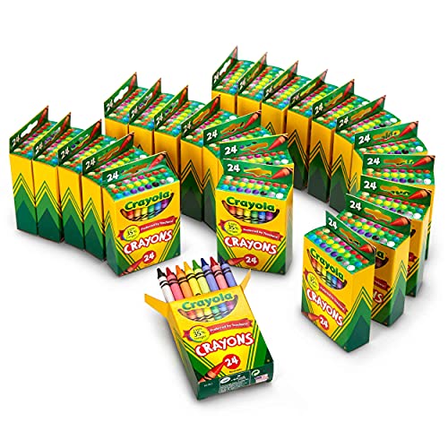Crayola Crayons Bulk 24 Crayon Packs with 24 Assorted Colors School Supplies 0 belly baby and beyond