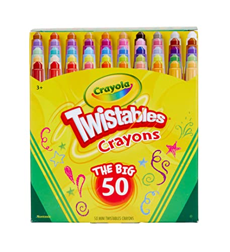 Crayola Mini Twistables Crayons 50 Ct Kids Back To School Supplies For Preschool Kindergarten Crayons For Toddlers Kids Ages 3 0 belly baby and beyond