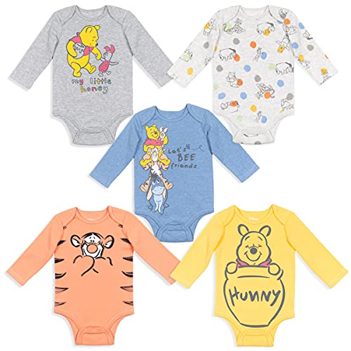 Disney Lion King Winnie the Pooh Nightmare Before Christmas Mickey Mouse Baby 5 Pack Bodysuits Newborn to Infant 0 belly baby and beyond