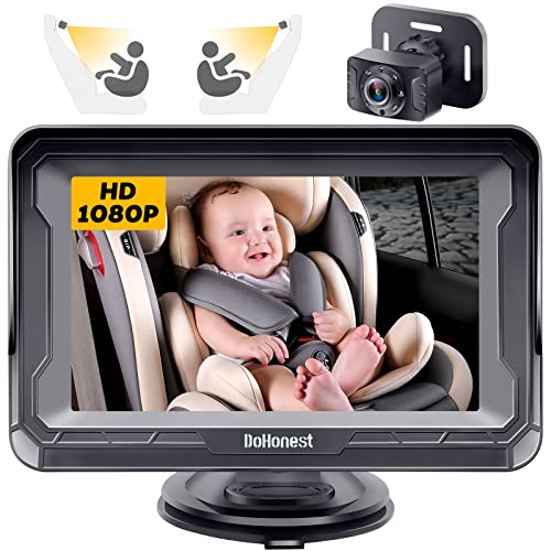 DoHonest Baby Car Camera HD 1080P with Display Infant Safety Seat Baby Car Mirror for Rear Facing 5 Mins Easy Installation Night Vision V33 0 belly baby and beyond