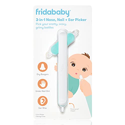 Frida Baby 3 in 1 Nose Nail Ear Picker by Frida Baby the Makers of NoseFrida the SnotSucker Safely Clean Babys Boogers Ear Wax More 0 belly baby and beyond