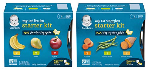 Gerber My 1st Fruits and Veggies Stage 1 Baby Food Starter Pack Bundle 2 items 2 Ounce Tubs 12 Tubs Total 0 belly baby and beyond