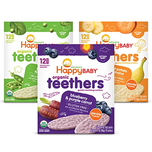 Happy Baby Organics Teether 3 Flavor Variety Pack 12 Count Pack of 3 0 belly baby and beyond