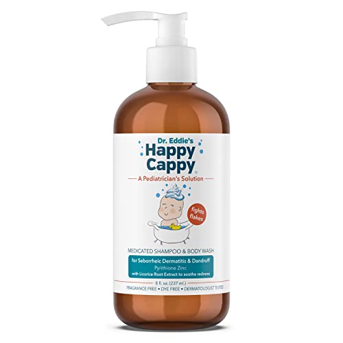 Happy Cappy Dr Eddies Medicated Shampoo for Children Soothes Cradle Cap Anti Dandruff and Anti Seborrheic Dermatitis No Fragrance Stop Flakes and Redness on Sensitive Scalps and Skin 8 oz 0 belly baby and beyond