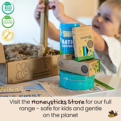 Honeysticks 100 Pure Beeswax Crayons Super Jumbo Crayons for Toddlers and Kids Child Safe Non Toxic Crayons for Kids Ages 2 4 Food Grade Colors Easy to Hold and Use Handmade 6 Pack 0 4 belly baby and beyond