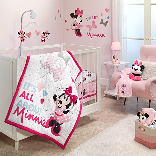 Lambs Ivy Disney Baby Minnie Mouse Love 3 Piece Pink Nursery Crib Bedding Set 0 belly baby and beyond