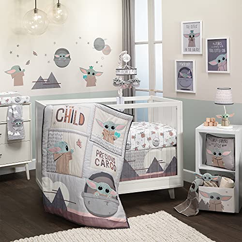Lambs Ivy Star Wars The Child Baby Yoda Nursery 3 Piece Baby Crib Bedding Set 0 belly baby and beyond
