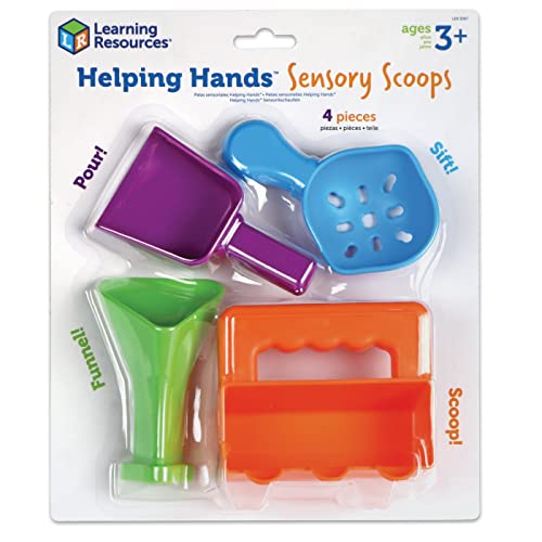 Learning Resources Helping Hands Sensory Scoops 4 Pieces Helping Hands Fine Motor Tool Set Toy 4 Pieces Ages 3 Fine Motor and Sensory Play Toys Toddler Tweezers Sensory Bin Toys 0 0 belly baby and beyond