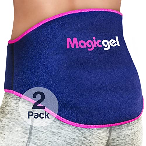 Magic Gel Ice Pack for Back Pain Relief 2 Pack Lower Back Wrap for Hot or Cold Therapy Relief for Lower Lumbar Sciatic Nerve Herniated or Degenerative Disc Coccyx Tailbone Pain 0 belly baby and beyond