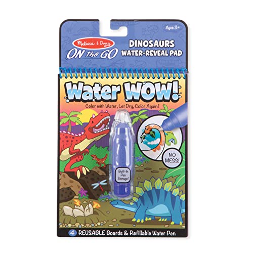 Melissa Doug On The Go Water Wow Reusable Water Reveal Activity Pad Dinsoaur Books Stocking Stuffers Arts And Crafts Toys For Kids Ages 3 0 belly baby and beyond