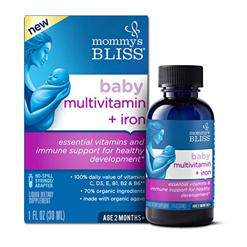 Mommys Bliss Baby Multivitamin Iron Daily Essential Vitamins for Immune Support Healthy Growth Bone Development Age 2 Months 30 ml Liquid 0 belly baby and beyond