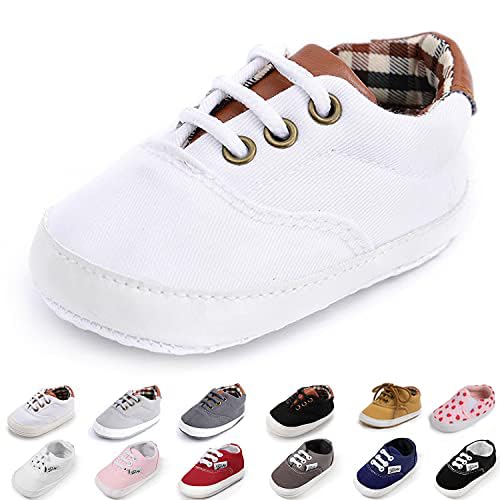 Morbido Infant Baby Boys Girls Canvas Sneaker Toddler Slip On Anti Skid Newborn First Walkers Candy Shoes for 0 18 Months 0 belly baby and beyond
