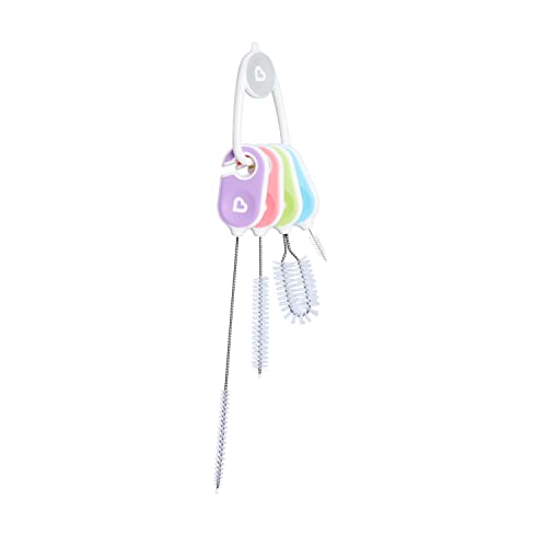 Munchkin Details Bottle and Cup Cleaning Brush 4 Piece Set with Key Ring 0 belly baby and beyond