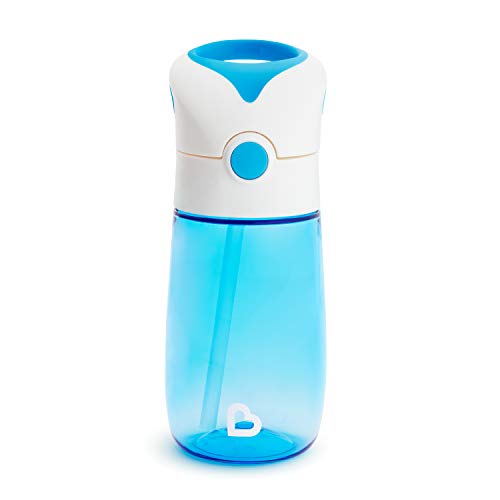 Munchkin Flip Go Tritan Straw Toddler Cup 12 Ounce Blue 1 Pack 0 belly baby and beyond